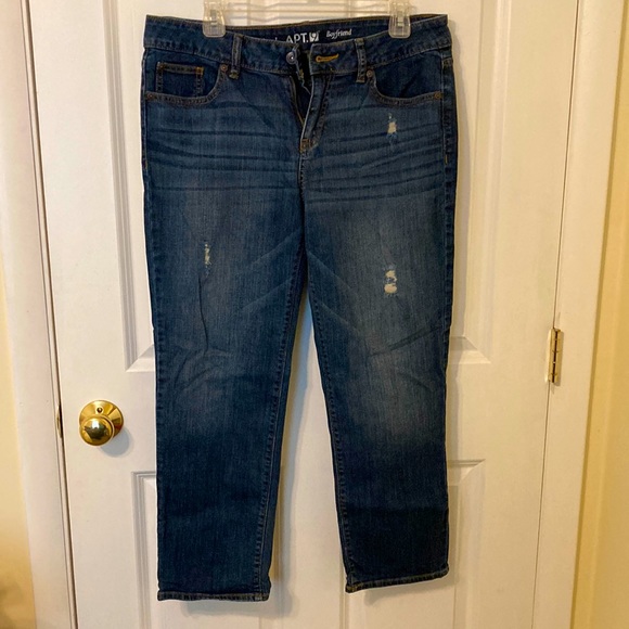 Apt. 9 Denim - Apt. 9 Boyfriend Distressed Capri